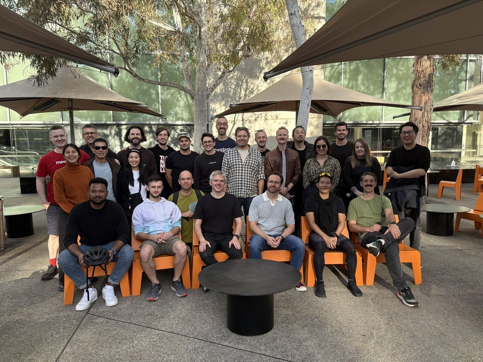 The Thinkmill team gathered in front of the National Gallery