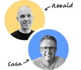 A photo of Ronald Aveling and Sasa Residovic