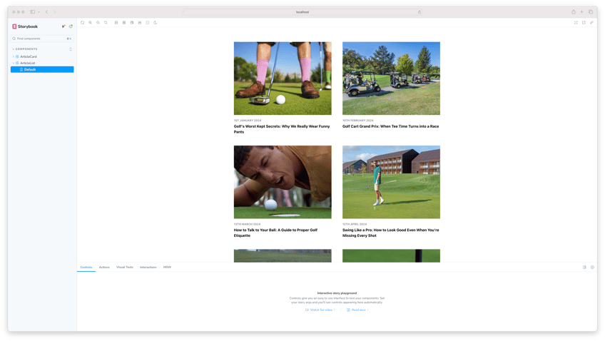 ArticleList Storybook