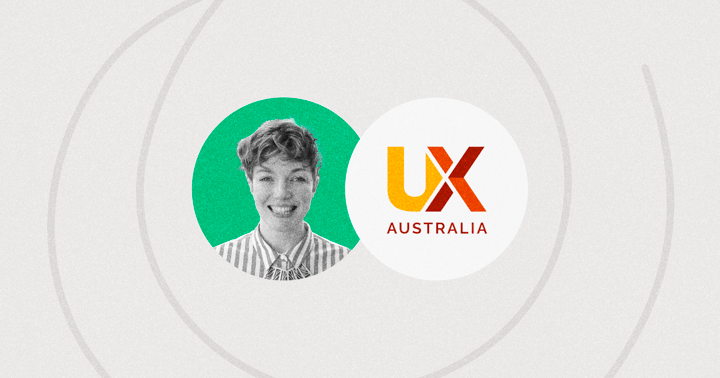 avatar of Lauren Argenta. logo of UX Australia conference.
