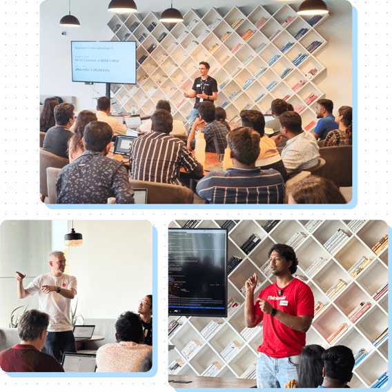 Thinkmillers training AnywhereWorks Staff onsite around the world